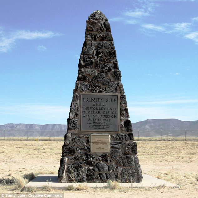 The Trinity Site, where the world's first atomic bomb was detonated in July 1945, which is close to the source of the unexplained plume on the White Sands Missile Range