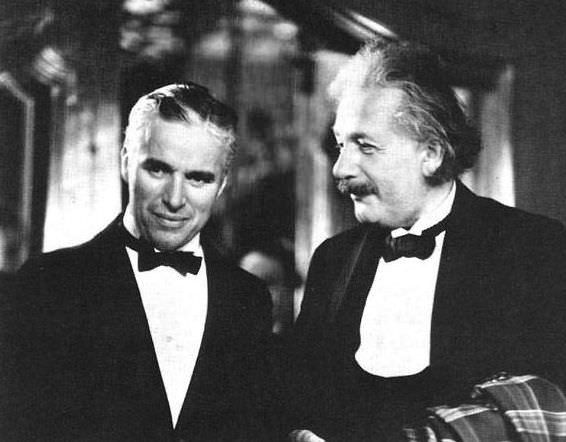 Charlie Chaplin and Albert Einstein 