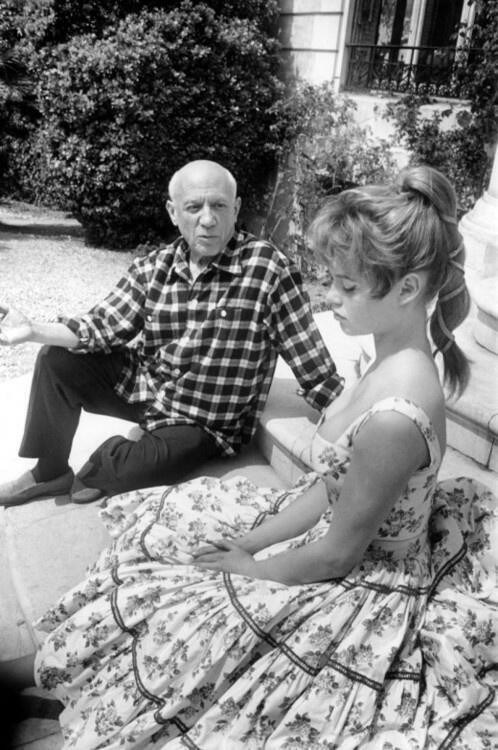 Pablo Picasso & Brigitte Bardot - 1956