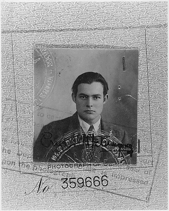 Ernest Hemingway's passport photo - 1923