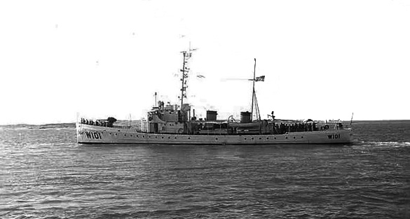 United States Coast Guard Cutter Ariadne, based in St. Petersburg, Florida, on patrol in the Florida Straits, autumn 1965, is an example of the type of ship the sailor may have been on. (Credit: Wikimedia Commons)