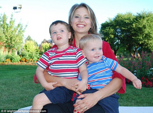 Powell is pictured above with her two young sons. The boys were later killed by their father in a tragic murder-suicide three years after their mother's disappearance 
