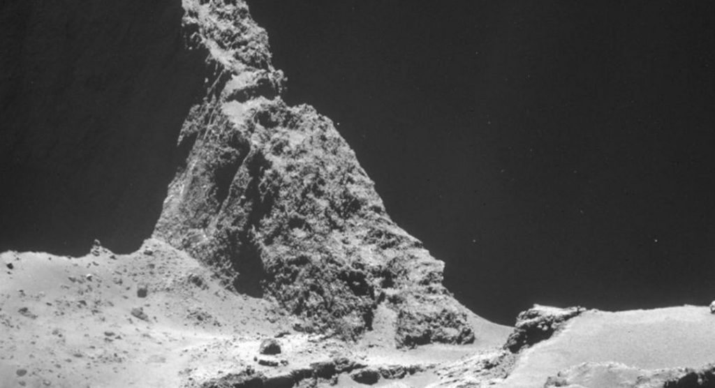 Strange crackling sounds have come from inside the comet (Picture: ESA) 