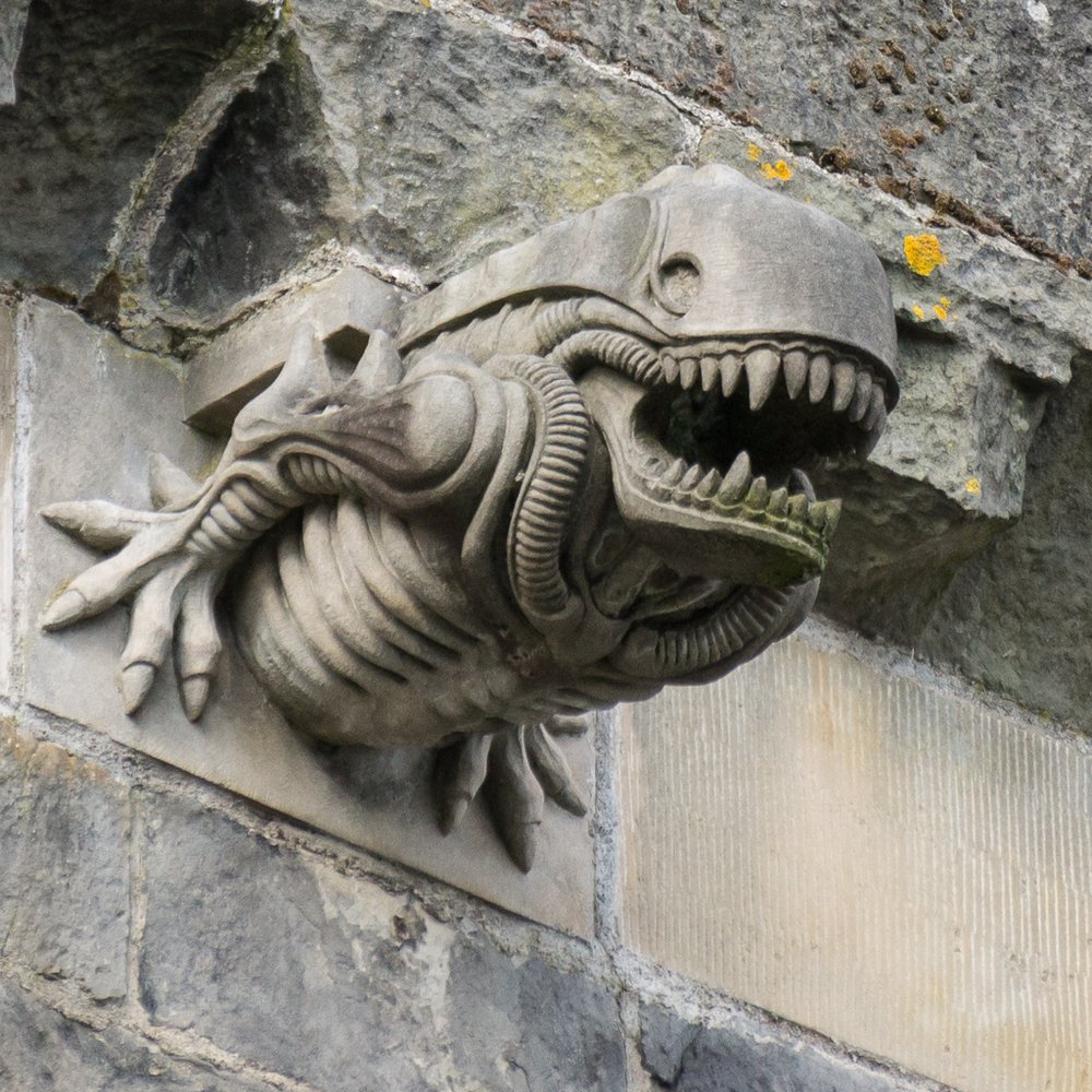 The gargoyle on the wall of the 12th century abbey is similar to Alien. How did it happen? 2