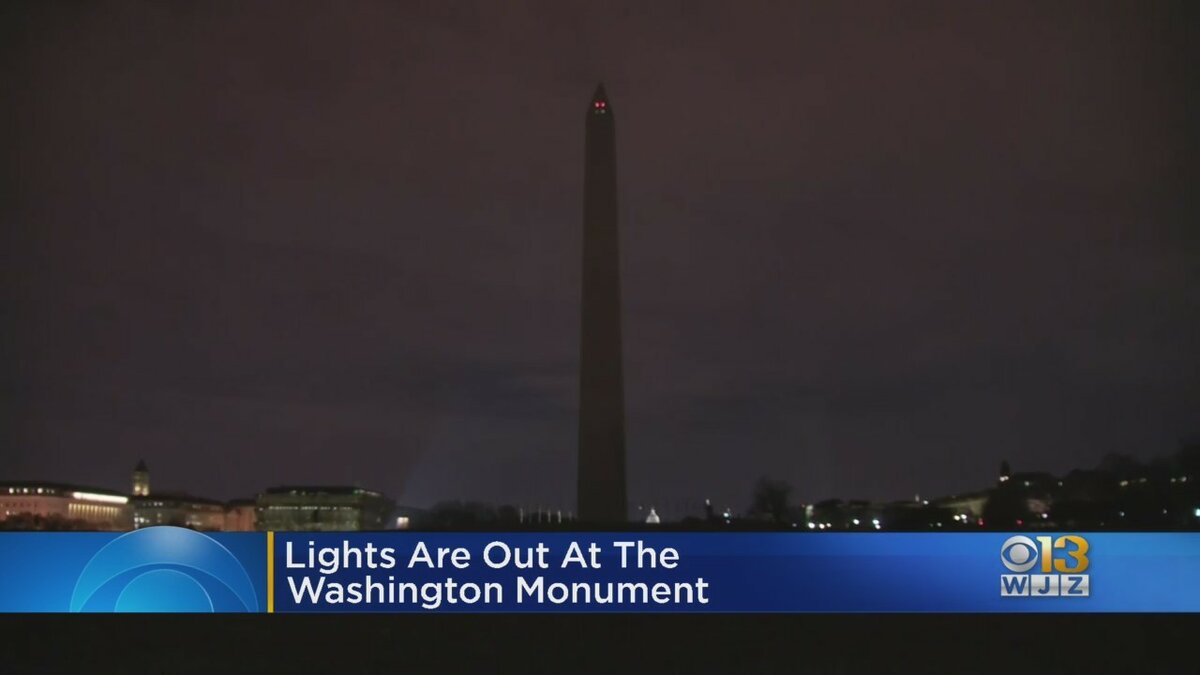 This is how the Washington Monument looks tonight