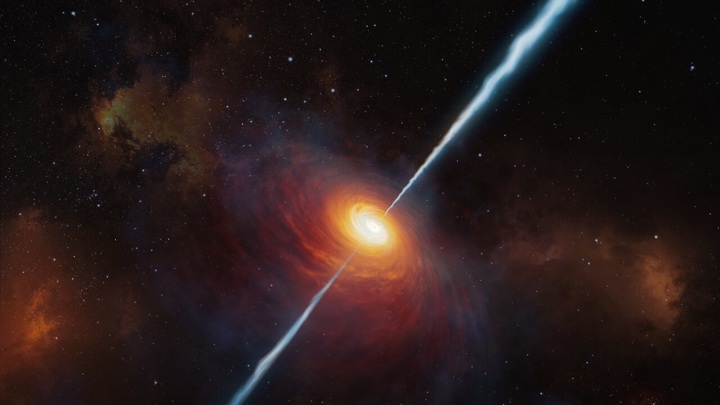 Incredibly voracious black hole became the most distant radio beacon in the universe 2