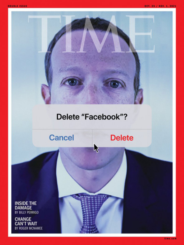 Zuckerberg is featured on Time's cover with the words "Delete Facebook?" after the biggest disruption in the history of social networks 2