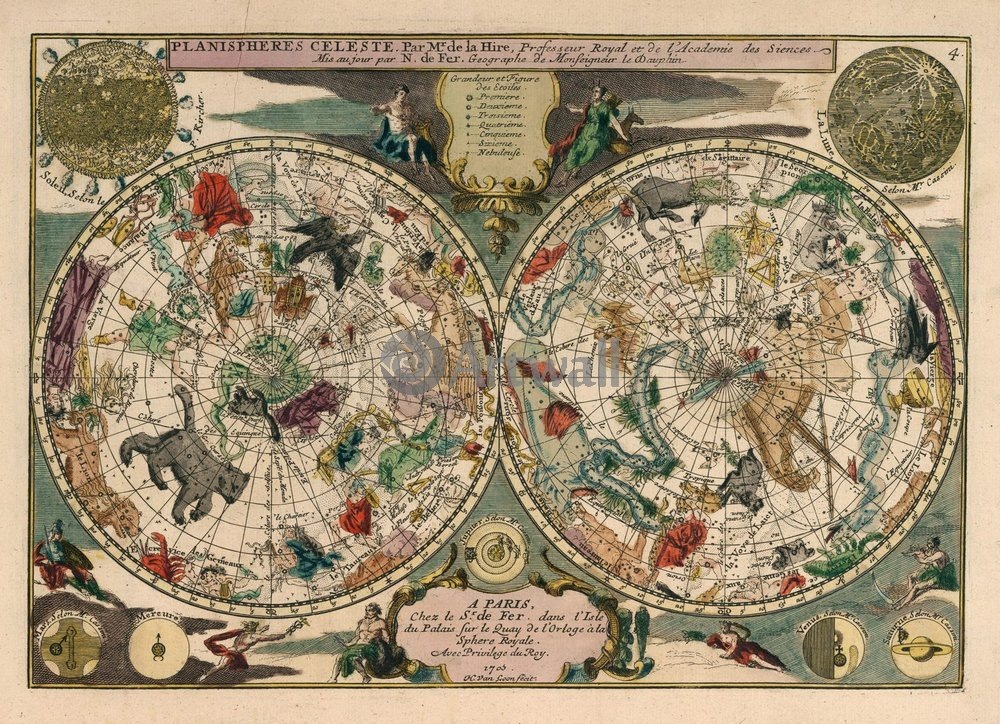 Atlas gwiaździstego nieba 1705.